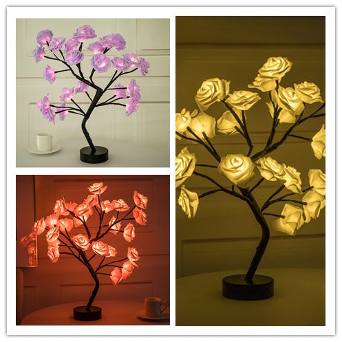 Rose Flower LED Bonsai Lamp