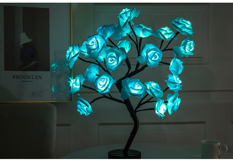 Rose Flower LED Bonsai Lamp