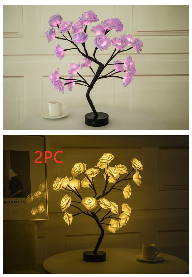 Rose Flower LED Bonsai Lamp