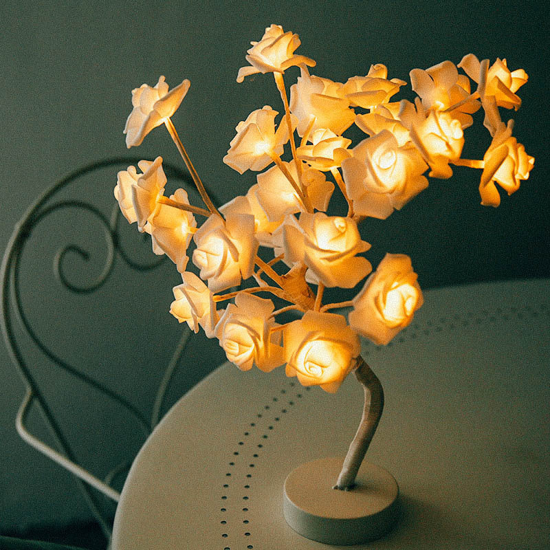 Rose Flower LED Bonsai Lamp