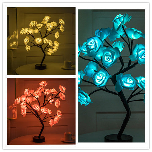 Rose Flower LED Bonsai Lamp