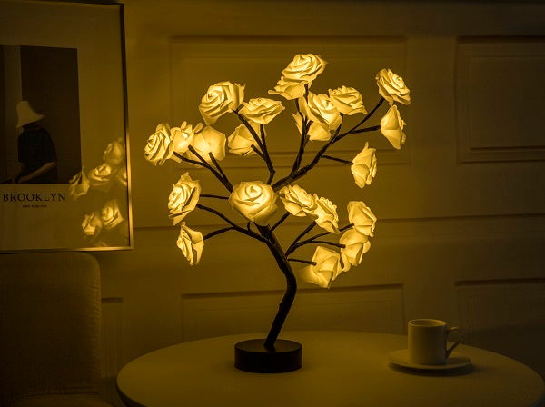 Rose Flower LED Bonsai Lamp