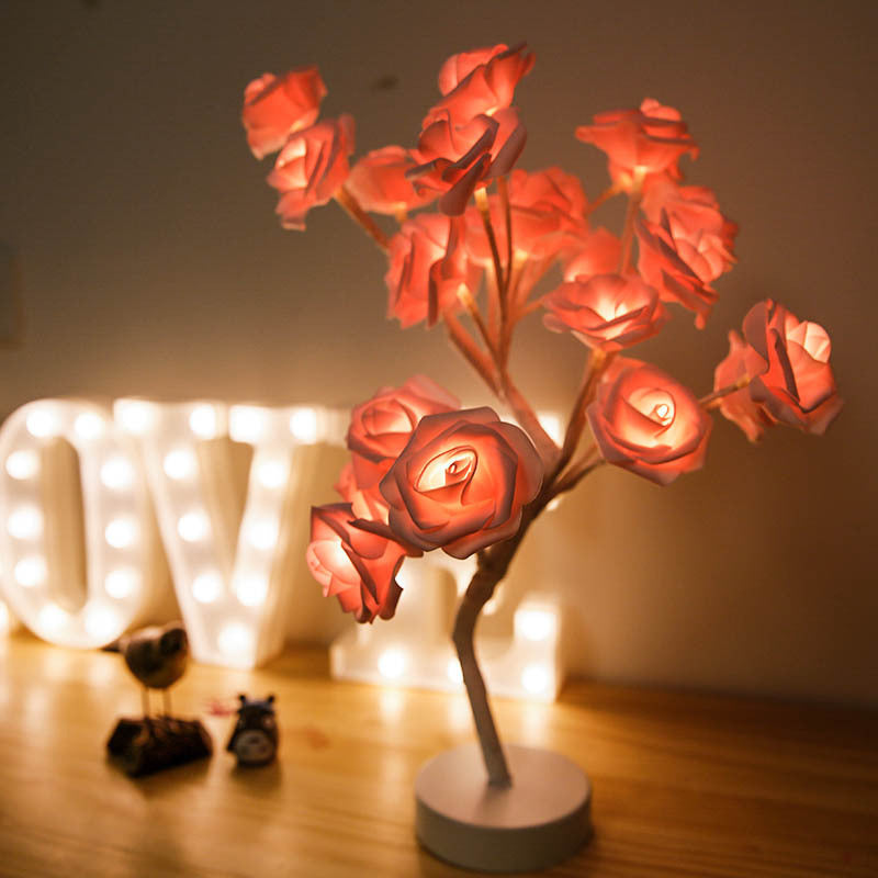 Rose Flower LED Bonsai Lamp