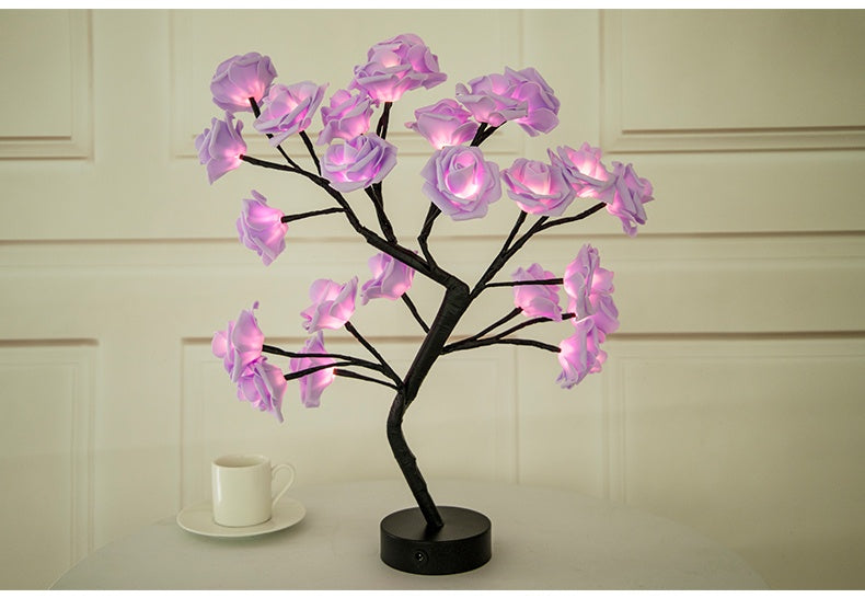 Rose Flower LED Bonsai Lamp