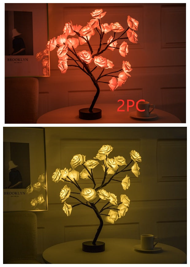 Rose Flower LED Bonsai Lamp