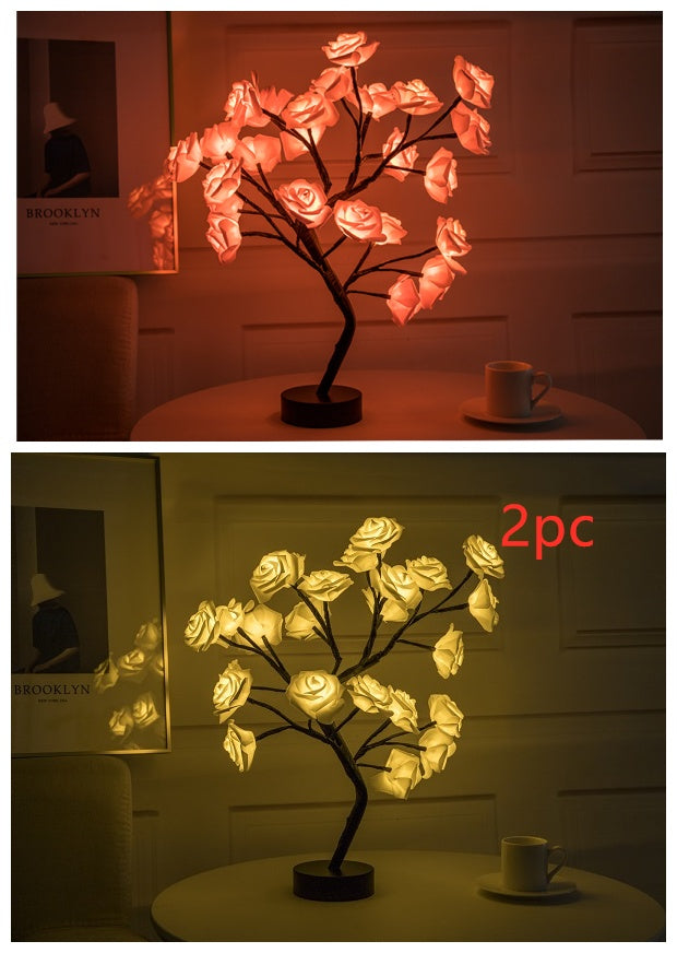 Rose Flower LED Bonsai Lamp