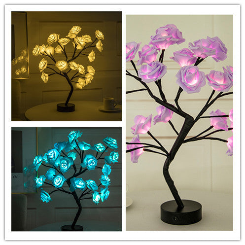 Rose Flower LED Bonsai Lamp